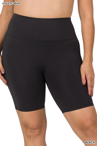 ATHLETIC HIGH RISE BIKER SHORTS