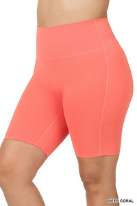 ATHLETIC HIGH RISE BIKER SHORTS