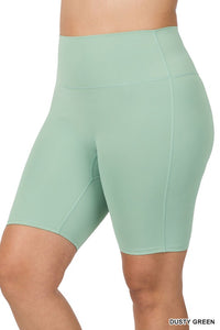 ATHLETIC HIGH RISE BIKER SHORTS